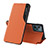 Funda de Cuero Cartera con Soporte Carcasa QH2 para Realme C31 Naranja