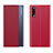 Funda de Cuero Cartera con Soporte Carcasa QH3 para Samsung Galaxy A30S Rojo