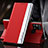 Funda de Cuero Cartera con Soporte Carcasa QH3 para Samsung Galaxy M31 Prime Edition Rojo