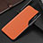 Funda de Cuero Cartera con Soporte Carcasa QH3 para Samsung Galaxy S23 FE 5G Naranja