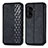 Funda de Cuero Cartera con Soporte Carcasa S01D para Asus ZenFone 10 Negro