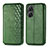 Funda de Cuero Cartera con Soporte Carcasa S01D para Asus Zenfone 9 Verde