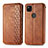 Funda de Cuero Cartera con Soporte Carcasa S01D para Google Pixel 4a Marron