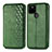 Funda de Cuero Cartera con Soporte Carcasa S01D para Google Pixel 5 Verde