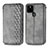 Funda de Cuero Cartera con Soporte Carcasa S01D para Google Pixel 5a 5G Gris