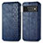 Funda de Cuero Cartera con Soporte Carcasa S01D para Google Pixel 6 Pro 5G Azul