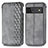 Funda de Cuero Cartera con Soporte Carcasa S01D para Google Pixel 6 Pro 5G Gris