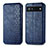 Funda de Cuero Cartera con Soporte Carcasa S01D para Google Pixel 6a 5G Azul