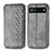 Funda de Cuero Cartera con Soporte Carcasa S01D para Google Pixel 6a 5G Gris