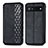 Funda de Cuero Cartera con Soporte Carcasa S01D para Google Pixel 6a 5G Negro