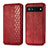 Funda de Cuero Cartera con Soporte Carcasa S01D para Google Pixel 6a 5G Rojo