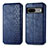 Funda de Cuero Cartera con Soporte Carcasa S01D para Google Pixel 7a 5G Azul