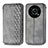 Funda de Cuero Cartera con Soporte Carcasa S01D para Huawei Enjoy 50 Pro Gris