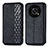 Funda de Cuero Cartera con Soporte Carcasa S01D para Huawei Enjoy 50 Pro Negro