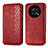 Funda de Cuero Cartera con Soporte Carcasa S01D para Huawei Enjoy 50 Pro Rojo