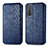 Funda de Cuero Cartera con Soporte Carcasa S01D para Huawei Honor 10X Lite Azul