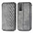 Funda de Cuero Cartera con Soporte Carcasa S01D para Huawei Honor 10X Lite Gris