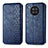 Funda de Cuero Cartera con Soporte Carcasa S01D para Huawei Honor 50 Lite Azul