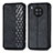 Funda de Cuero Cartera con Soporte Carcasa S01D para Huawei Honor 50 Lite Negro