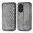 Funda de Cuero Cartera con Soporte Carcasa S01D para Huawei Honor 50 SE 5G Gris