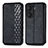 Funda de Cuero Cartera con Soporte Carcasa S01D para Huawei Honor 60 5G Negro