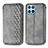 Funda de Cuero Cartera con Soporte Carcasa S01D para Huawei Honor 70 Lite 5G Gris