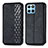 Funda de Cuero Cartera con Soporte Carcasa S01D para Huawei Honor 70 Lite 5G Negro