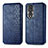 Funda de Cuero Cartera con Soporte Carcasa S01D para Huawei Honor 80 5G Azul