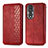 Funda de Cuero Cartera con Soporte Carcasa S01D para Huawei Honor 80 5G Rojo