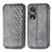 Funda de Cuero Cartera con Soporte Carcasa S01D para Huawei Honor 80 Pro Flat 5G Gris