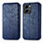 Funda de Cuero Cartera con Soporte Carcasa S01D para Huawei Honor 80 SE 5G Azul