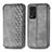 Funda de Cuero Cartera con Soporte Carcasa S01D para Huawei Honor V40 5G Gris