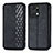 Funda de Cuero Cartera con Soporte Carcasa S01D para Huawei Honor X7a Negro