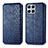 Funda de Cuero Cartera con Soporte Carcasa S01D para Huawei Honor X8 4G Azul