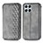 Funda de Cuero Cartera con Soporte Carcasa S01D para Huawei Honor X8 4G Gris