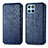 Funda de Cuero Cartera con Soporte Carcasa S01D para Huawei Honor X8 5G Azul