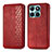 Funda de Cuero Cartera con Soporte Carcasa S01D para Huawei Honor X8b Rojo