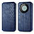 Funda de Cuero Cartera con Soporte Carcasa S01D para Huawei Mate 60 Pro+ Plus Azul