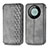 Funda de Cuero Cartera con Soporte Carcasa S01D para Huawei Mate 60 Pro+ Plus Gris