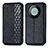 Funda de Cuero Cartera con Soporte Carcasa S01D para Huawei Mate 60 Pro+ Plus Negro