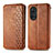 Funda de Cuero Cartera con Soporte Carcasa S01D para Huawei Nova 9 Marron