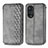 Funda de Cuero Cartera con Soporte Carcasa S01D para Huawei Nova 9 Pro Gris