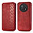 Funda de Cuero Cartera con Soporte Carcasa S01D para Huawei Nova Y91 Rojo