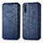 Funda de Cuero Cartera con Soporte Carcasa S01D para Huawei P Smart Z (2019) Azul