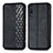 Funda de Cuero Cartera con Soporte Carcasa S01D para Huawei P Smart Z (2019) Negro