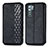 Funda de Cuero Cartera con Soporte Carcasa S01D para Huawei P40 Lite 5G Negro