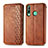 Funda de Cuero Cartera con Soporte Carcasa S01D para Huawei P40 Lite E Marron