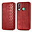 Funda de Cuero Cartera con Soporte Carcasa S01D para Huawei P40 Lite E Rojo