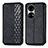 Funda de Cuero Cartera con Soporte Carcasa S01D para Huawei P50e Negro