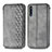 Funda de Cuero Cartera con Soporte Carcasa S01D para Huawei Y9 Prime (2019) Gris